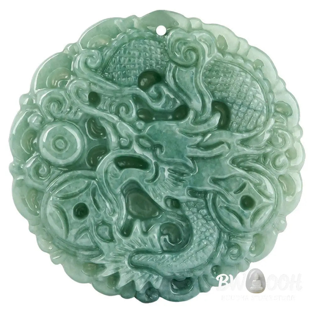Buddha Stones Chinese Zodiac Dragon Jade Fortune Necklace String Pendant - BWOOOH - Jade - Necklaces &amp; Pendants