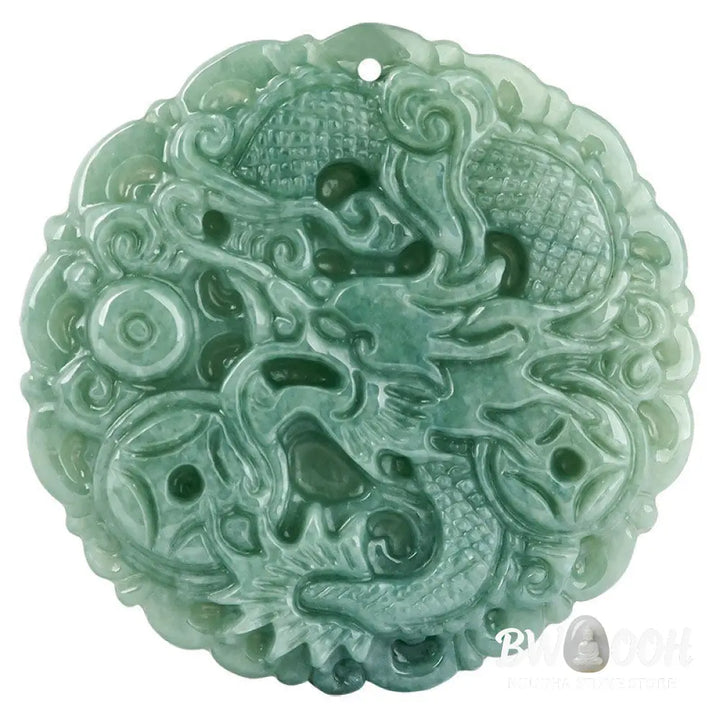 Buddha Stones Chinese Zodiac Dragon Jade Fortune Necklace String Pendant - BWOOOH - Jade - Necklaces &amp; Pendants