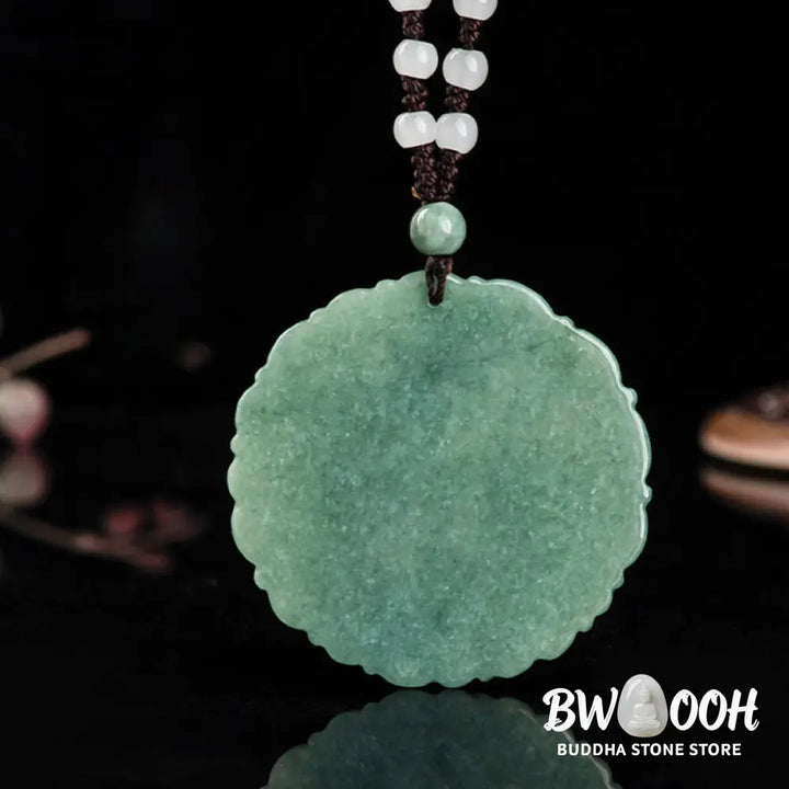 Buddha Stones Chinese Zodiac Dragon Jade Fortune Necklace String Pendant - BWOOOH - Jade - Necklaces &amp; Pendants