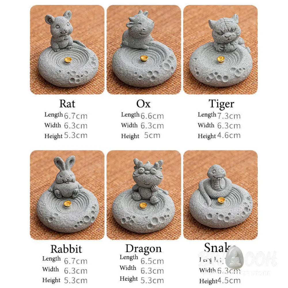 BWOOOH ceramic incense burner - Chinese Zodiac Healing Incense Burn