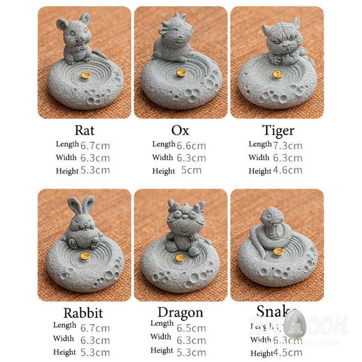BWOOOH ceramic incense burner - Chinese Zodiac Healing Incense Burn