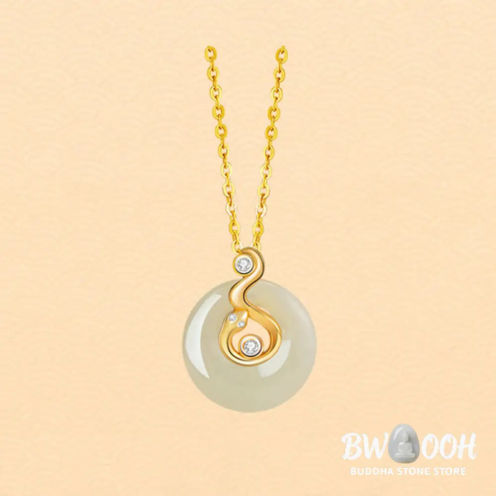 Buddha Stones Chinese Zodiac Hetian Jade 925 Sterling Silver Abundance Necklace Pendant - BWOOOH - Necklaces &amp; Pendants