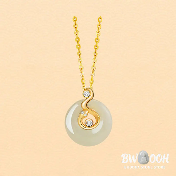 Buddha Stones Chinese Zodiac Hetian Jade 925 Sterling Silver Abundance Necklace Pendant - BWOOOH - Necklaces &amp; Pendants
