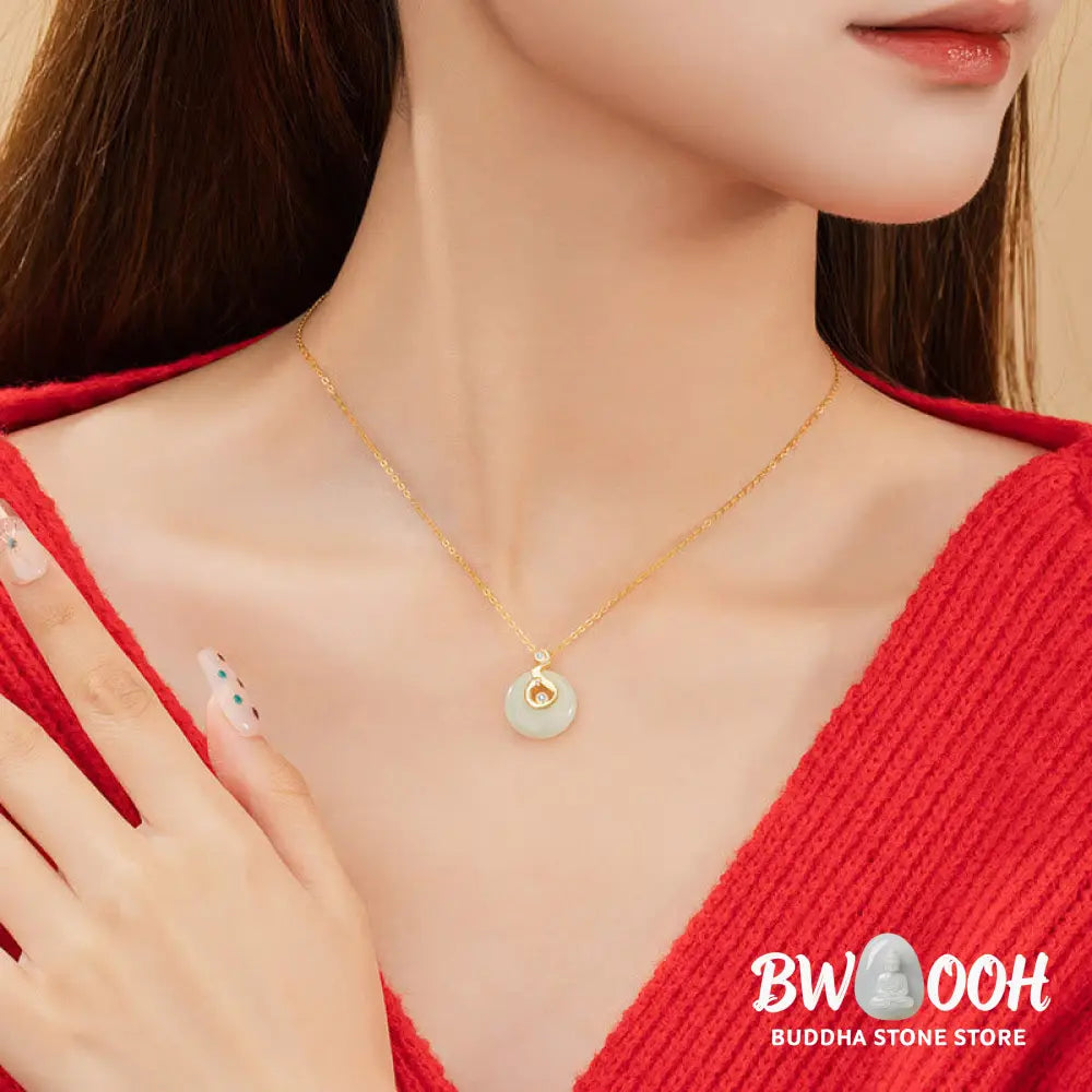 Buddha Stones Chinese Zodiac Hetian Jade 925 Sterling Silver Abundance Necklace Pendant - BWOOOH - Necklaces &amp; Pendants