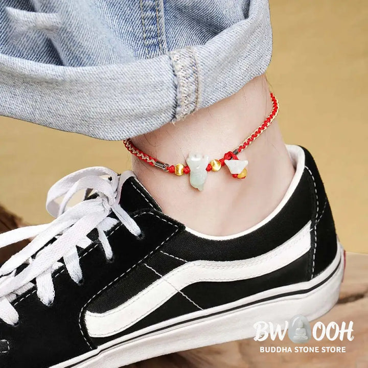 BWOOOH Chinese Zodiac Jade Prosperity Red String Bracelet Anklet | spiritual healing bracelet