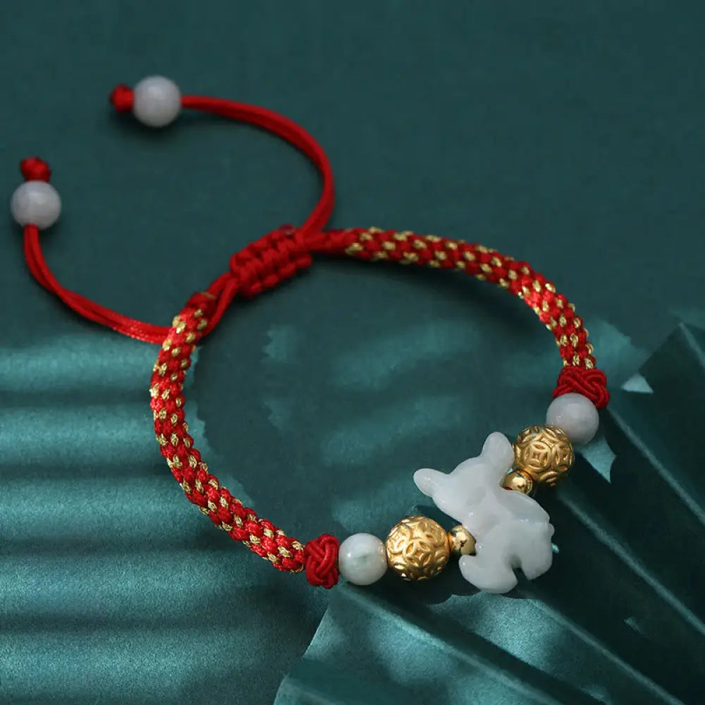 BWOOOH Chinese Zodiac Jade Silver Beads Year Of The Horse