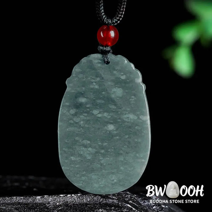 Buddha Stones Chinese Zodiac Jade Year of the Horse Luck Rope Necklace Pendant - BWOOOH - Necklaces &amp; Pendants