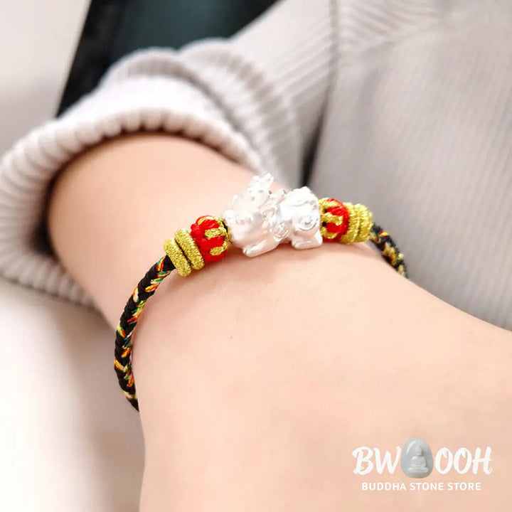 Buddha Stones Chinese Zodiac Natal Buddha Colorful Strings Luck Bracelet - BWOOOH - Bracelet
