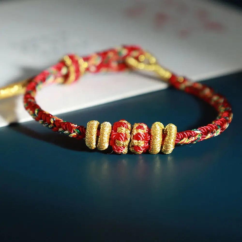 Buddha Stones Chinese Zodiac Natal Buddha Colorful Strings Luck Bracelet - BWOOOH - Ox Tiger-Void Bodhisattva(Wrist