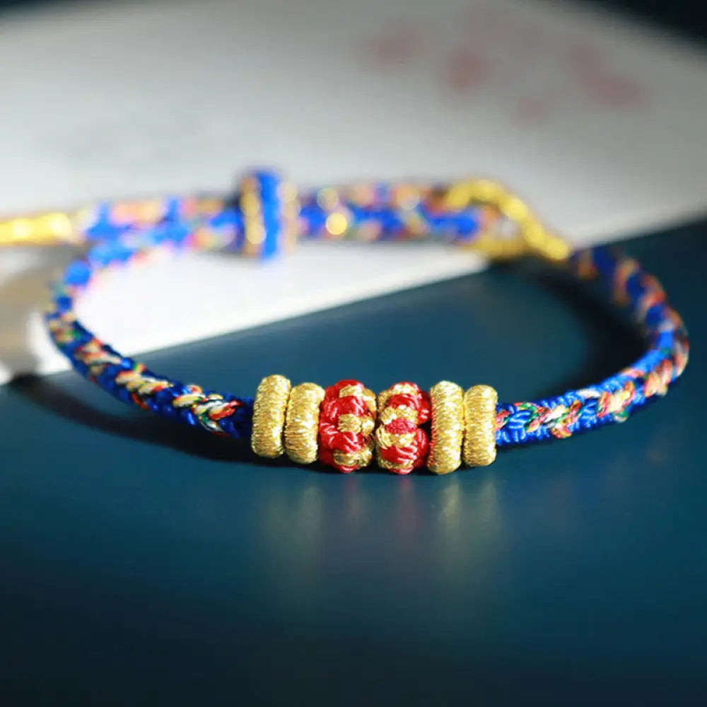 Buddha Stones Chinese Zodiac Natal Buddha Colorful Strings Luck Bracelet - BWOOOH - Rat-Thousand-armed