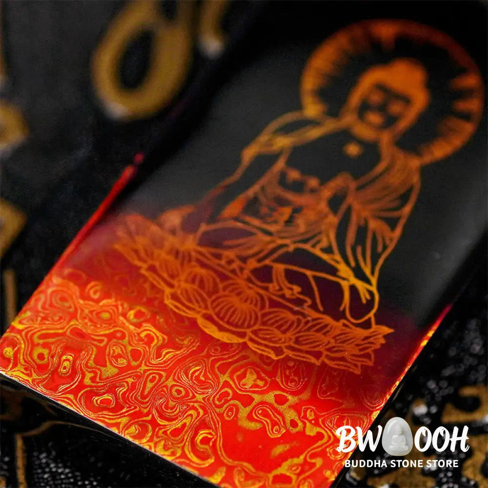 Buddha Stones Chinese Zodiac Natal Buddha Fu Character Lacquer Craft Sandalwood Pendant Necklace - BWOOOH - Necklaces &amp;