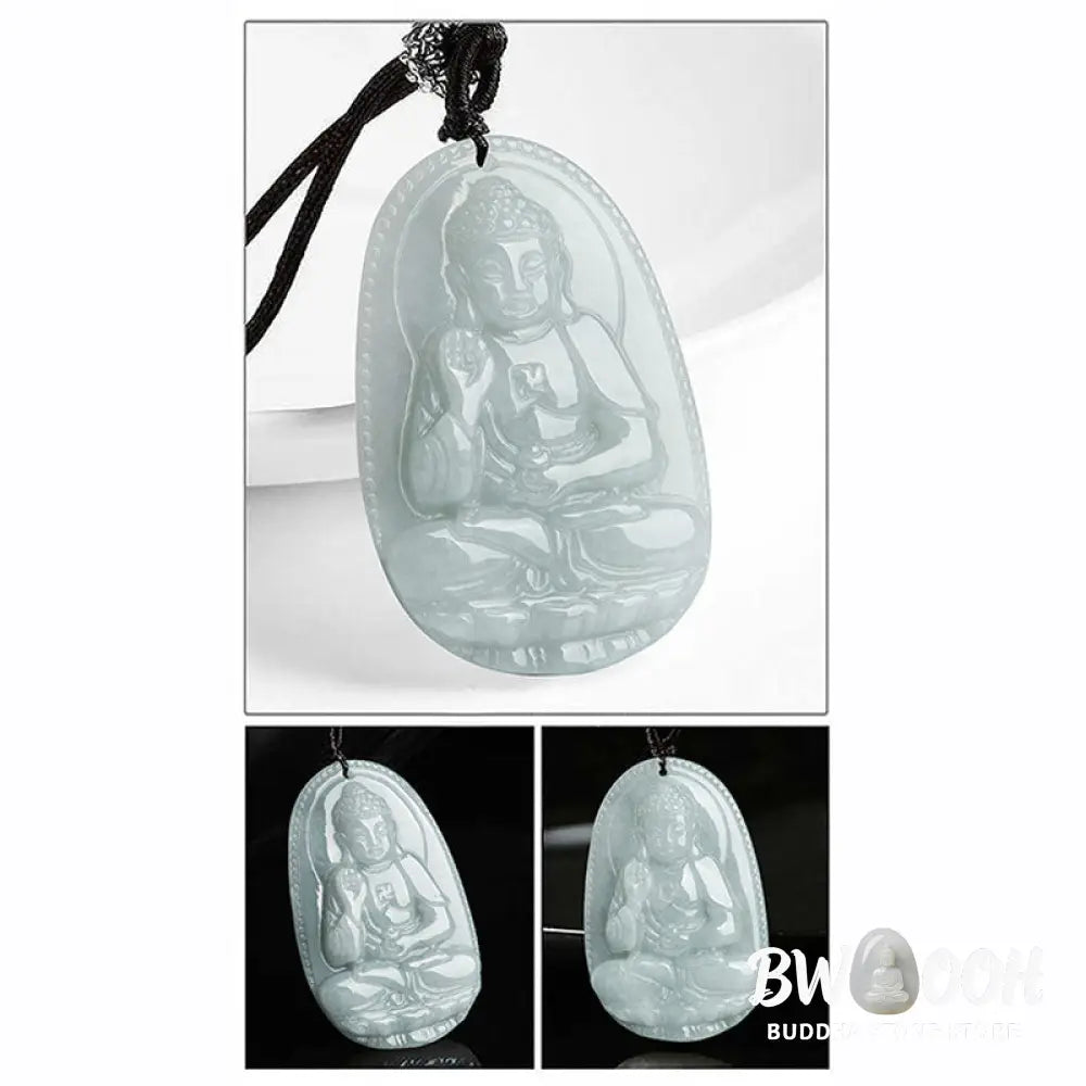 Buddha Stones Chinese Zodiac Natal Buddha Jade Wealth Prosperity Necklace Pendant - BWOOOH - Necklaces &amp; Pendants