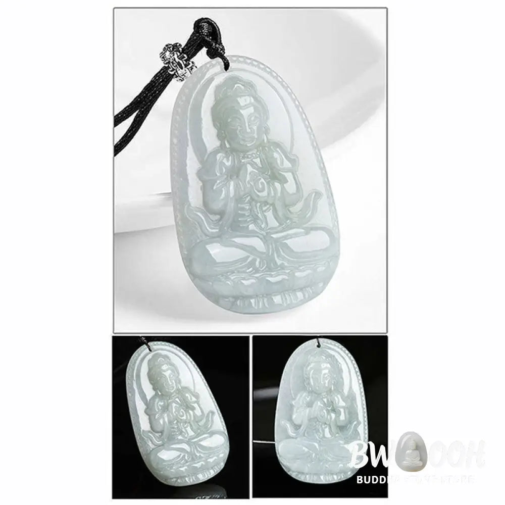 Buddha Stones Chinese Zodiac Natal Buddha Jade Wealth Prosperity Necklace Pendant - BWOOOH - Necklaces &amp; Pendants