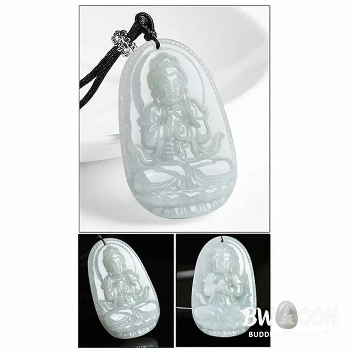 Buddha Stones Chinese Zodiac Natal Buddha Jade Wealth Prosperity Necklace Pendant - BWOOOH - Necklaces &amp; Pendants