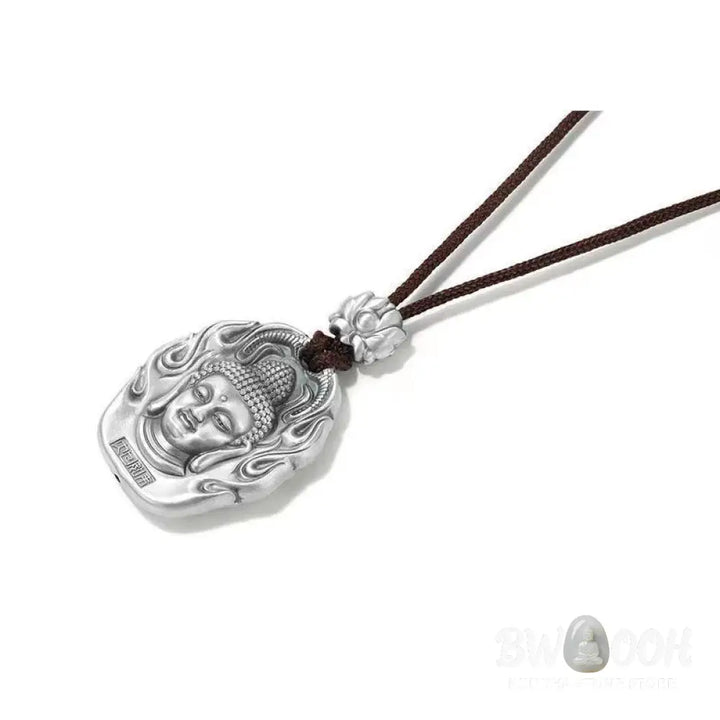 Buddha Stones Chinese Zodiac Natal Buddha Om Mani Padme Hum Lotus Compassion Necklace Pendant - BWOOOH - Necklaces &amp;