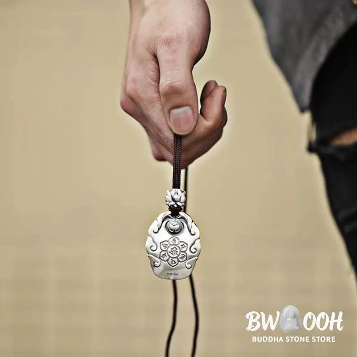 Buddha Stones Chinese Zodiac Natal Buddha Om Mani Padme Hum Lotus Compassion Necklace Pendant - BWOOOH - Necklaces &amp;