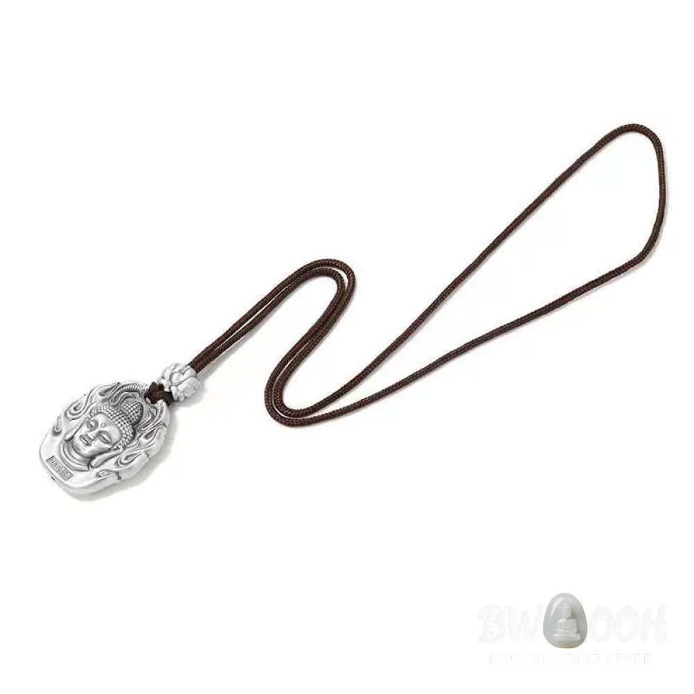 Buddha Stones Chinese Zodiac Natal Buddha Om Mani Padme Hum Lotus Compassion Necklace Pendant - BWOOOH - Necklaces &amp;