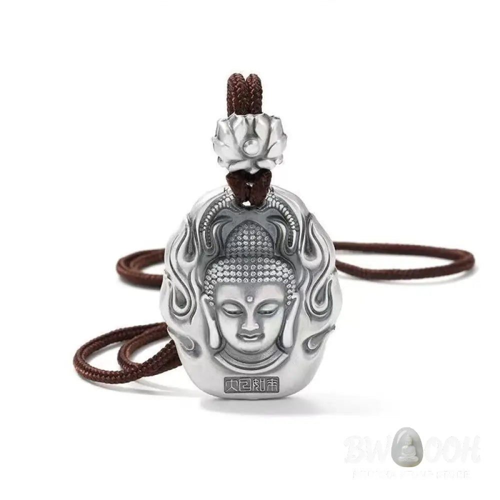 Buddha Stones Chinese Zodiac Natal Buddha Om Mani Padme Hum Lotus Compassion Necklace Pendant - BWOOOH - Necklaces &amp;