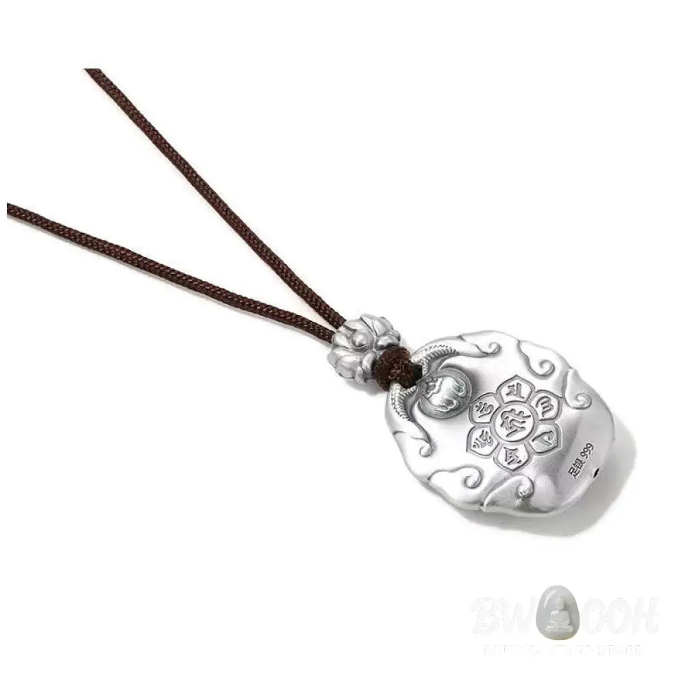 Buddha Stones Chinese Zodiac Natal Buddha Om Mani Padme Hum Lotus Compassion Necklace Pendant - BWOOOH - Necklaces &amp;