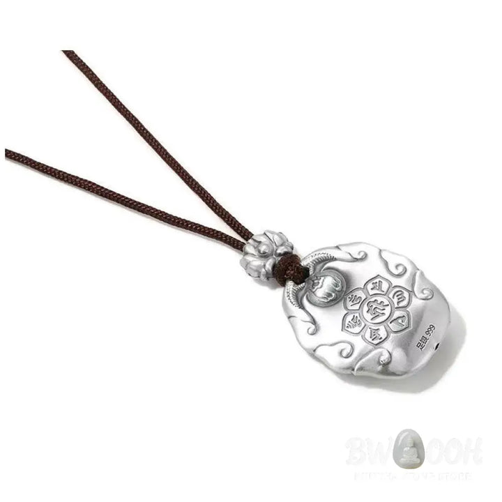 Buddha Stones Chinese Zodiac Natal Buddha Om Mani Padme Hum Lotus Compassion Necklace Pendant - BWOOOH - Necklaces &amp;