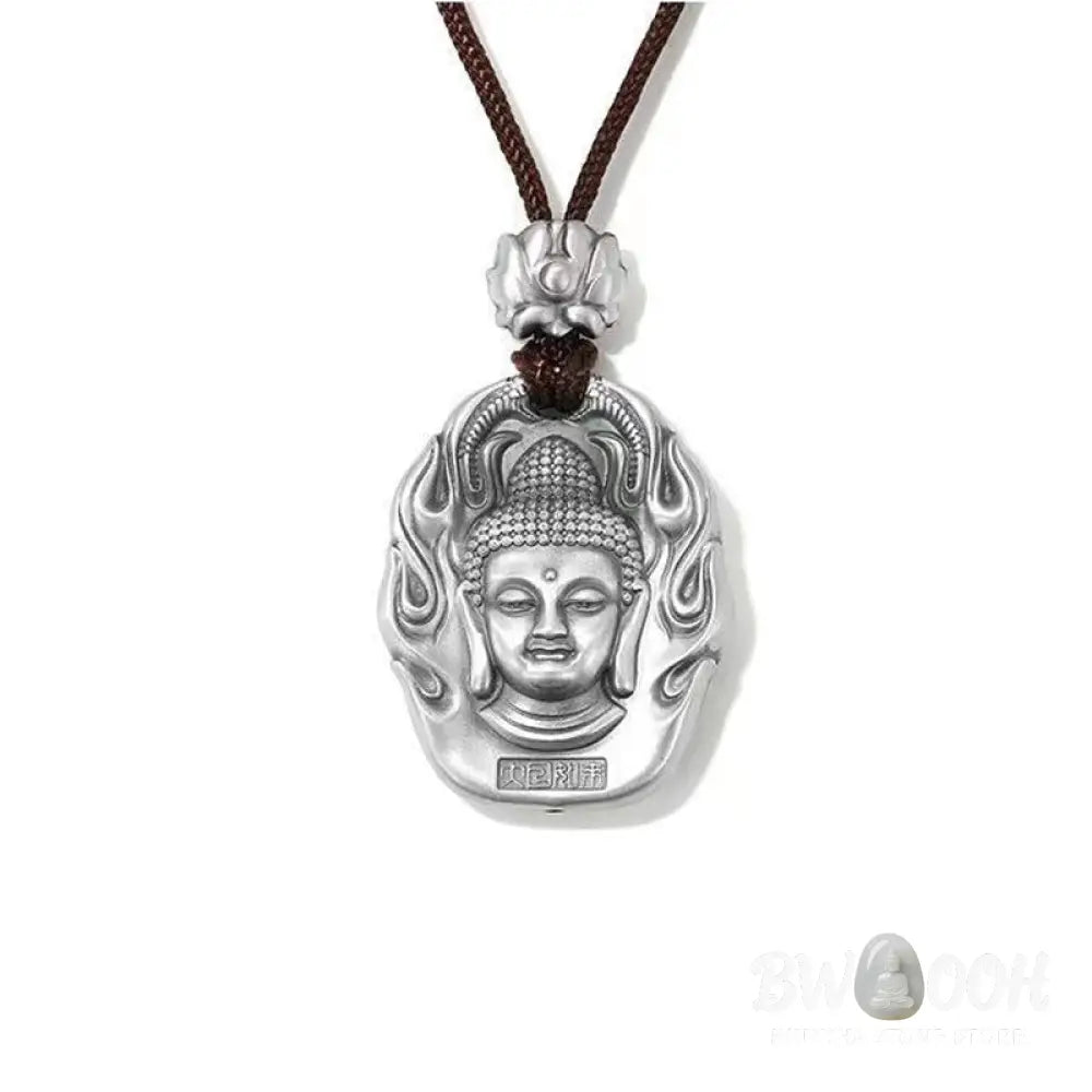 Buddha Stones Chinese Zodiac Natal Buddha Om Mani Padme Hum Lotus Compassion Necklace Pendant - BWOOOH - Necklaces &amp;