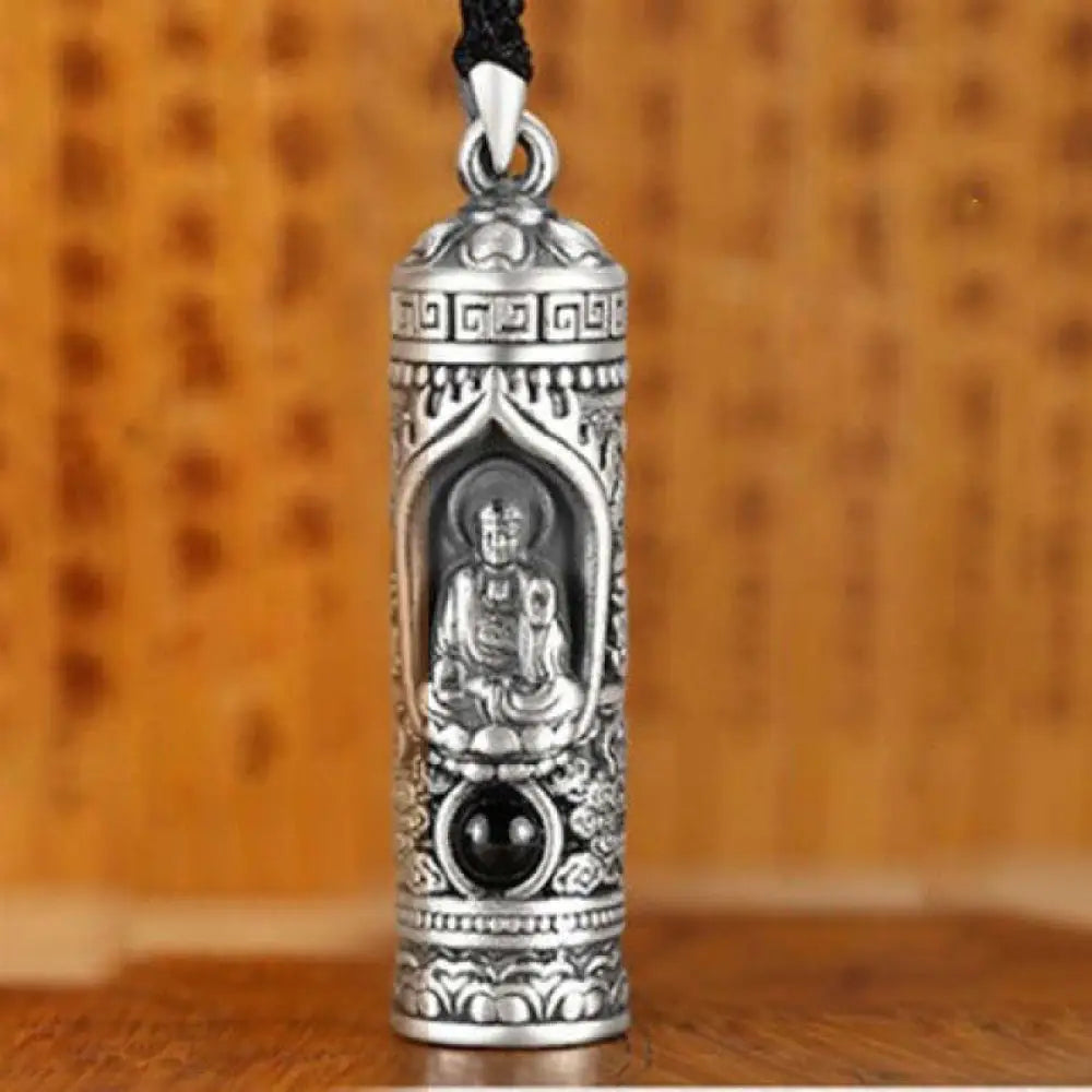 Buddha Stones Chinese Zodiac Natal Buddha Projection Prosperity Necklace Pendant - BWOOOH - Goat/Monkey - Necklaces &amp;