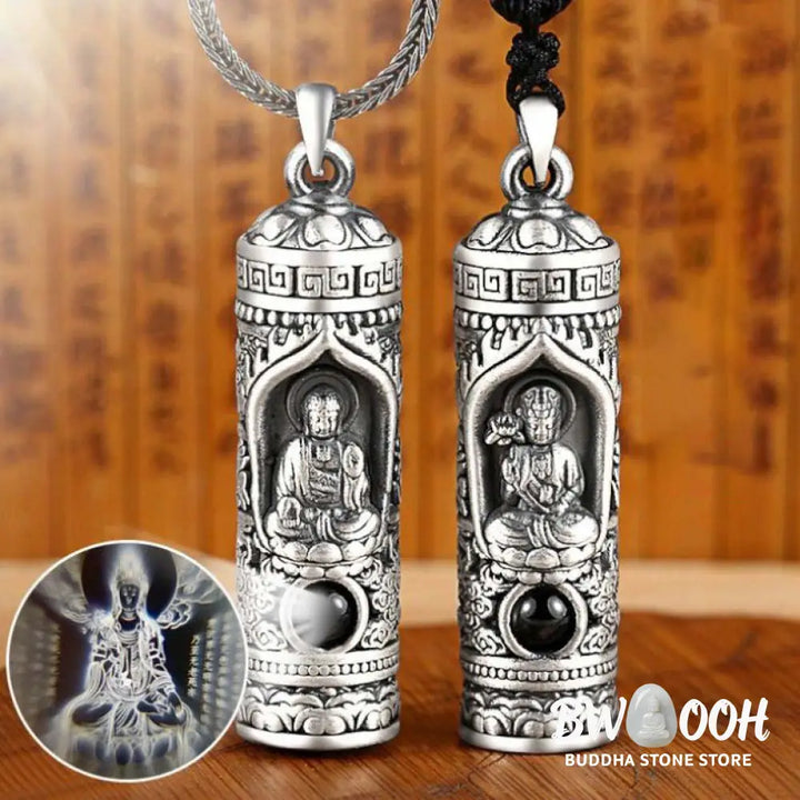 Buddha Stones Chinese Zodiac Natal Buddha Projection Prosperity Necklace Pendant - BWOOOH - Necklaces &amp; Pendants