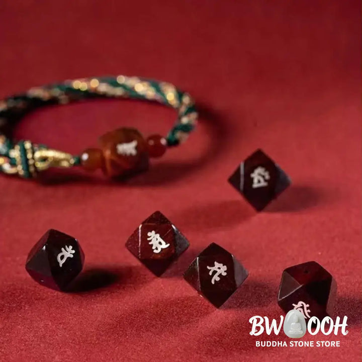 Buddha Stones Chinese Zodiac Natal Buddha Small Leaf Red Sandalwood Red String Protection Bracelet - BWOOOH - Bracelet