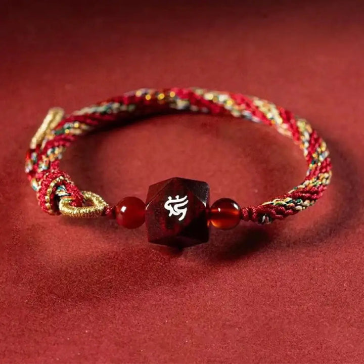 BWOOOH Chinese Zodiac Natal Buddha Small Leaf Red Sandalwood Red String Protection Bracelet - BWOOOH - Bracelet