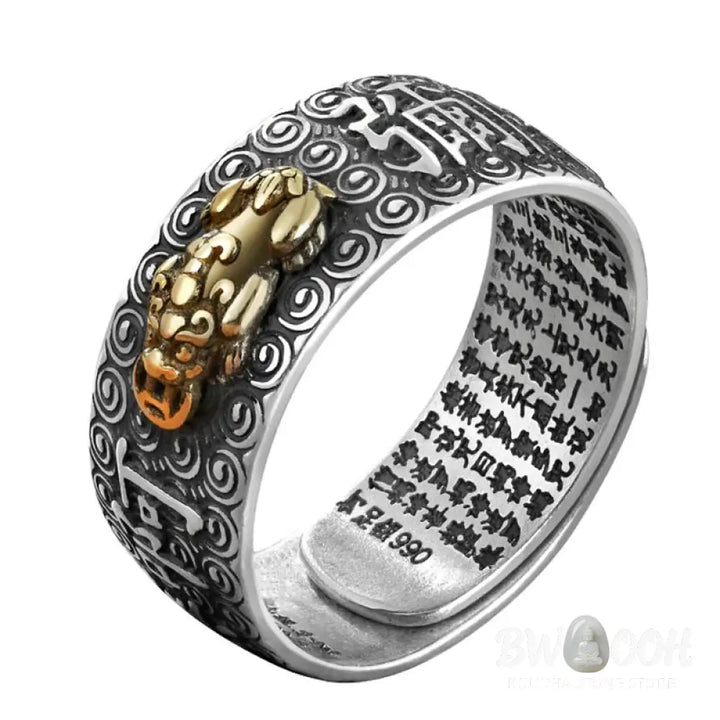 Buddha Stones Chinese Zodiac Natal Buddha Wealth Luck Adjustable Ring - BWOOOH - Rings