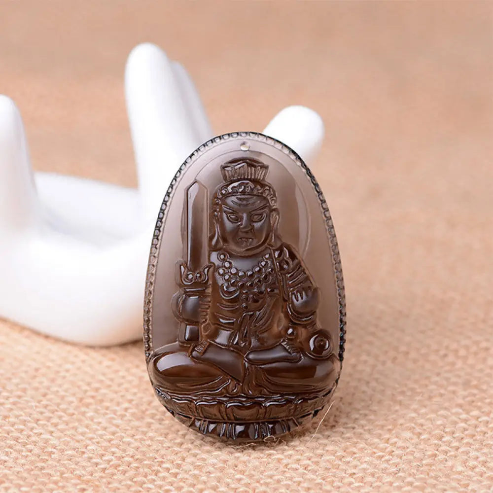 Buddha Stones Chinese Zodiac Obsidian Protection Necklace - BWOOOH - M-Rooster - Necklace