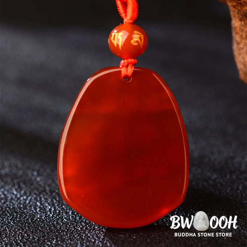 Buddha Stones Chinese Zodiac Red Agate Calm Necklace Pendant - BWOOOH - Necklaces &amp; Pendants