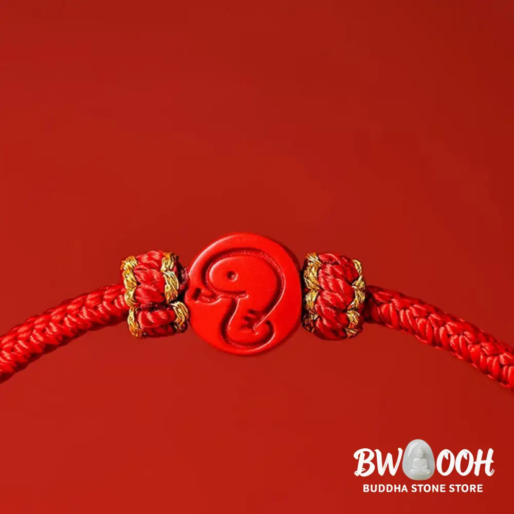 Buddha Stones Chinese Zodiac Red String Eight Thread Peace Knot Cinnabar Protection Luck Bracelet - BWOOOH - Bracelet