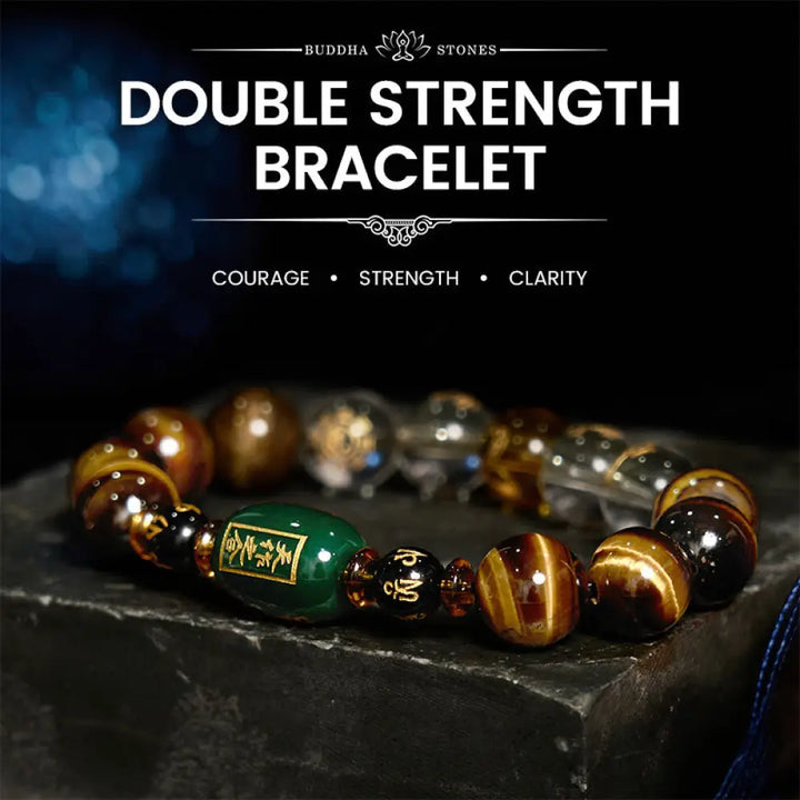 BWOOOH Chinese Zodiac Tiger Eye White Crystal Courage Bracelet - BWOOOH - Snake(Wrist Circumference: 14-16cm)