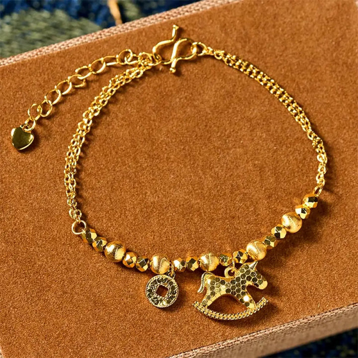 BWOOOH Chinese Zodiac Year Of The Horse 24k Gold Plated C