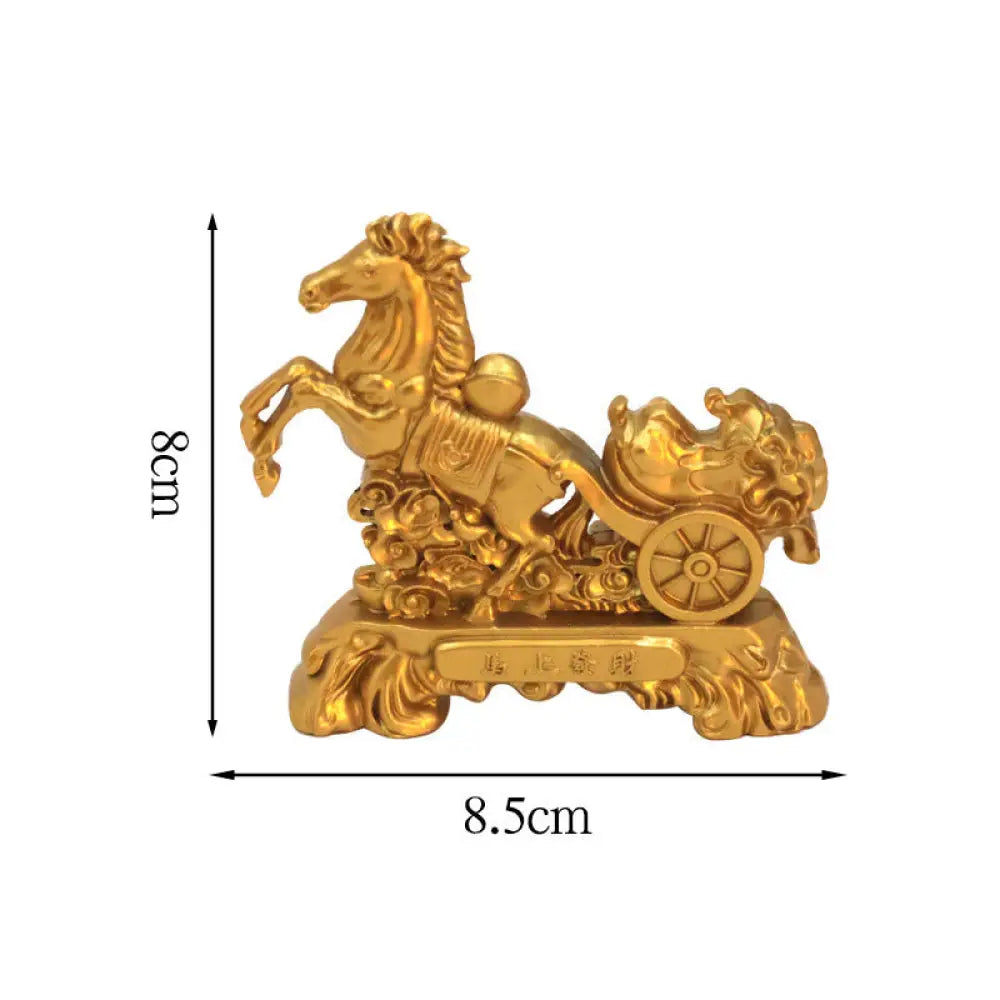 Buddha Stones Chinese Zodiac Year Of The Horse Attract Fortune Prosperity Home Decoration - Horse Cabbage 8.5*8cm