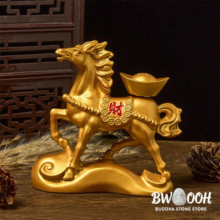 Buddha Stones Chinese Zodiac Year Of The Horse Attract Fortune Prosperity Home Decoration - Decorations