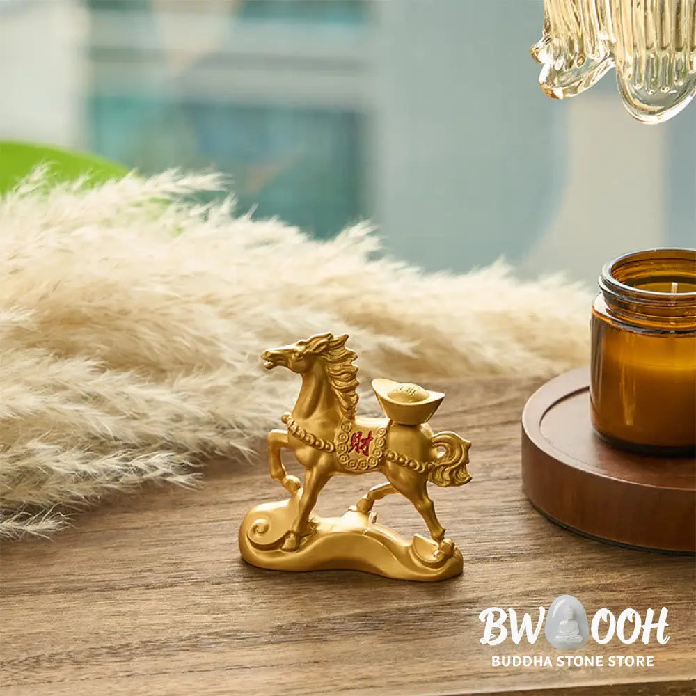 Buddha Stones Chinese Zodiac Year Of The Horse Attract Fortune Prosperity Home Decoration - Decorations
