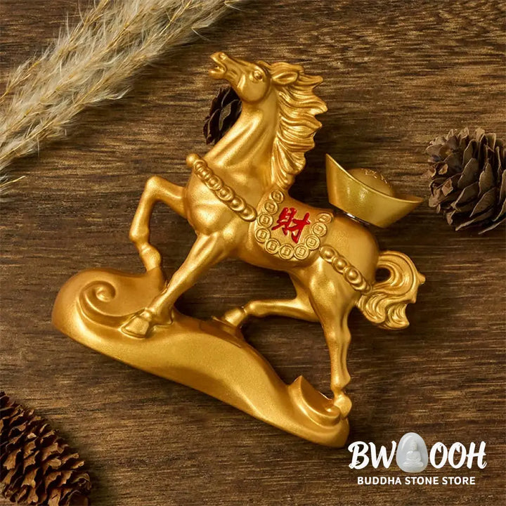 Buddha Stones Chinese Zodiac Year Of The Horse Attract Fortune Prosperity Home Decoration - Decorations