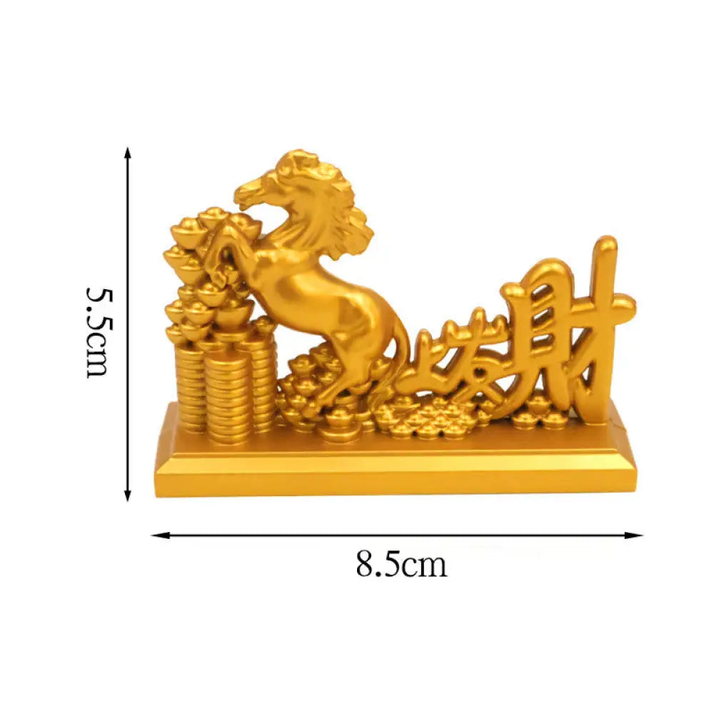 Buddha Stones Chinese Zodiac Year Of The Horse Attract Fortune Prosperity Home Decoration - Horse Get Rich 8.5*5.5cm