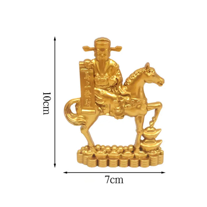Buddha Stones Chinese Zodiac Year Of The Horse Attract Fortune Prosperity Home Decoration - Horse God of Wealth 7*10cm
