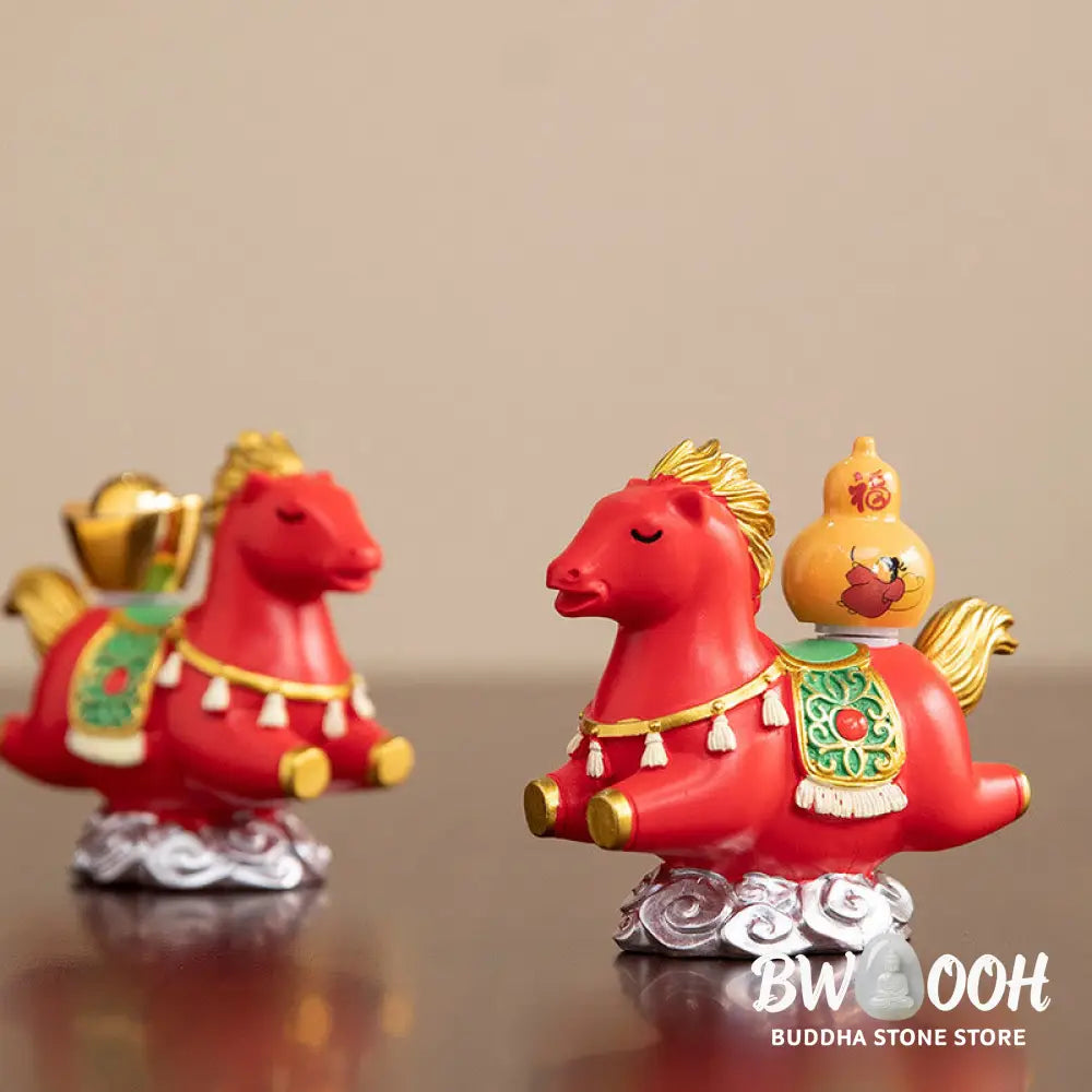 Buddha Stones Chinese Zodiac Year Of The Horse Fu Character Prosperity Home Decoration - Decorations