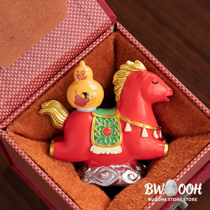 Buddha Stones Chinese Zodiac Year Of The Horse Fu Character Prosperity Home Decoration - Decorations