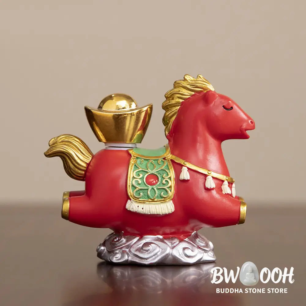 Buddha Stones Chinese Zodiac Year Of The Horse Fu Character Prosperity Home Decoration - Decorations