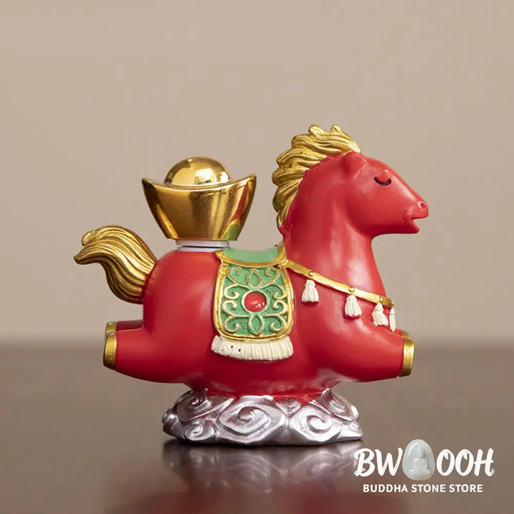 Buddha Stones Chinese Zodiac Year Of The Horse Fu Character Prosperity Home Decoration - Decorations