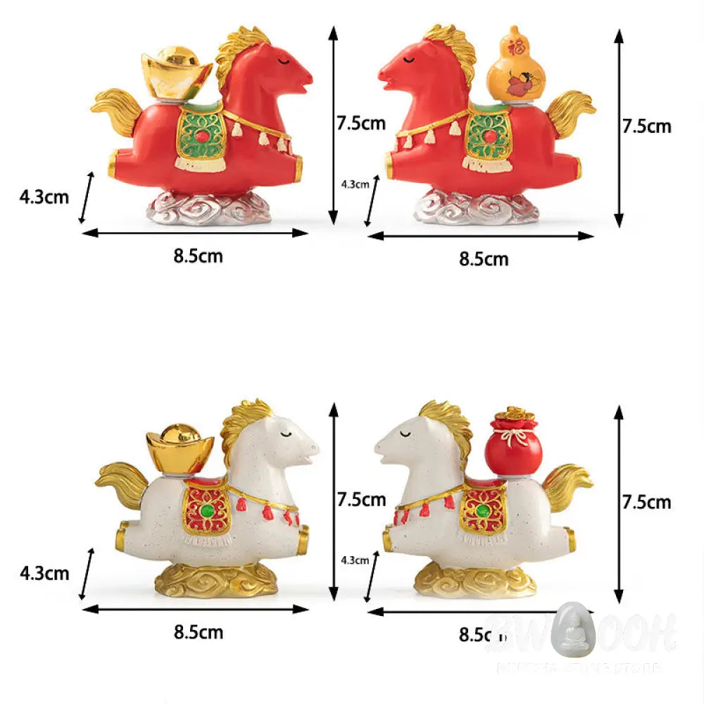 Buddha Stones Chinese Zodiac Year Of The Horse Fu Character Prosperity Home Decoration - Decorations
