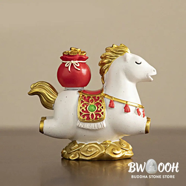 Buddha Stones Chinese Zodiac Year Of The Horse Fu Character Prosperity Home Decoration - Decorations