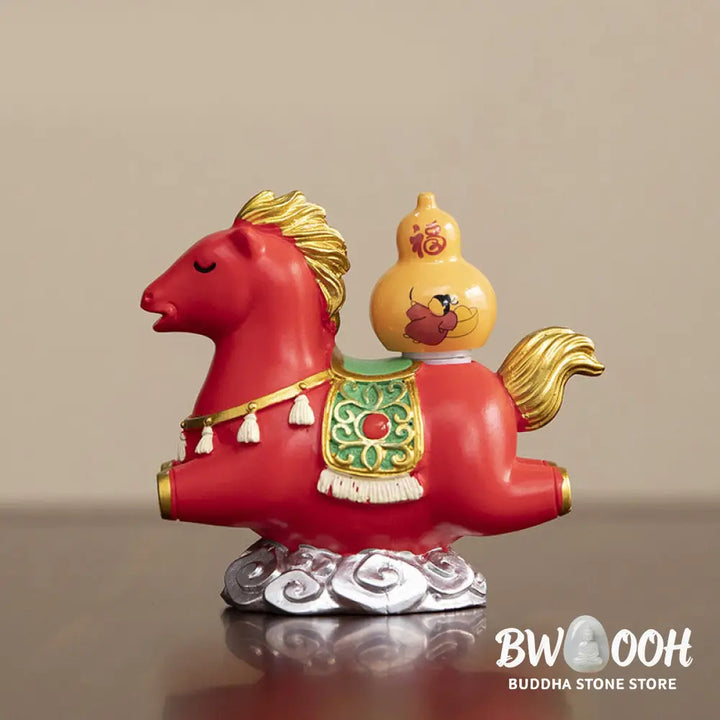 Buddha Stones Chinese Zodiac Year Of The Horse Fu Character Prosperity Home Decoration - Decorations