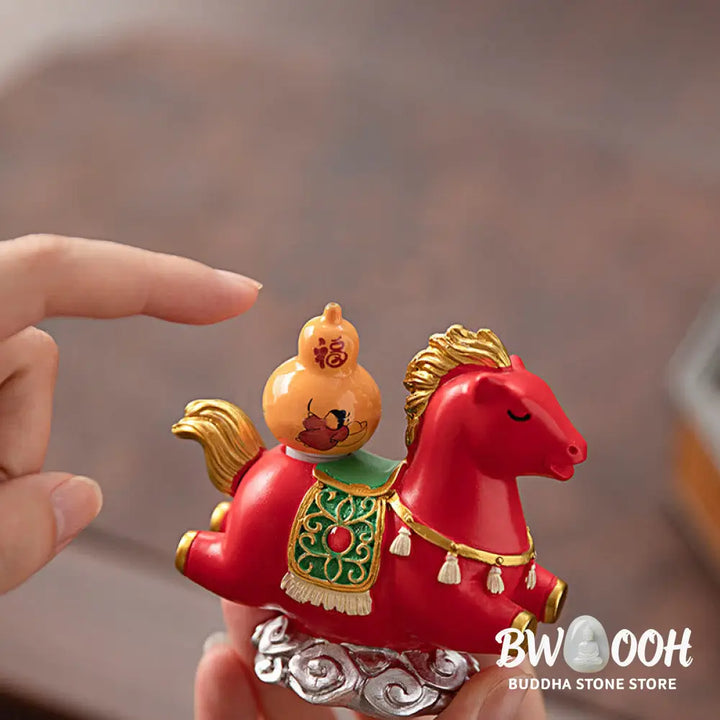 Buddha Stones Chinese Zodiac Year Of The Horse Fu Character Prosperity Home Decoration - Decorations