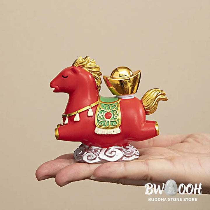 Buddha Stones Chinese Zodiac Year Of The Horse Fu Character Prosperity Home Decoration - Decorations